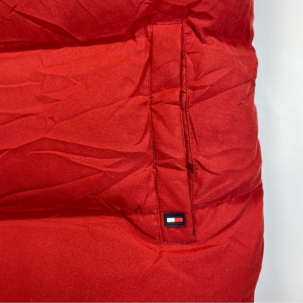 Men's Vintage Tommy Hilfiger Down Red Label Premium Red Puffer Vest Vtg Large - Picture 6 of 15